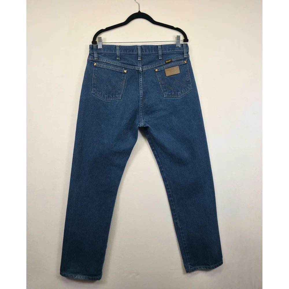 Wrangler Jeans Mens 36x32 Blue Cowboy Cut Original Fit Medium Wash Denim Western